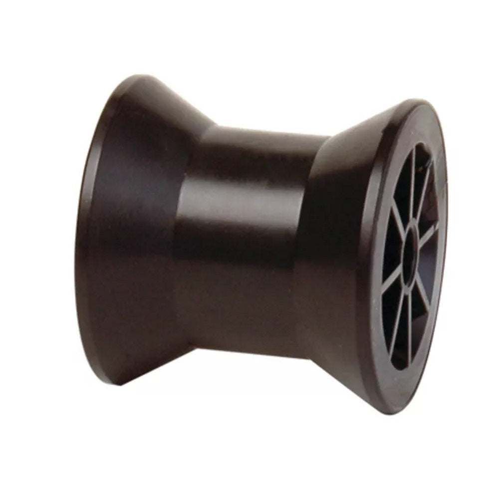 Bow Roller, 3", Black Polyvinyl, 1/2" shaft