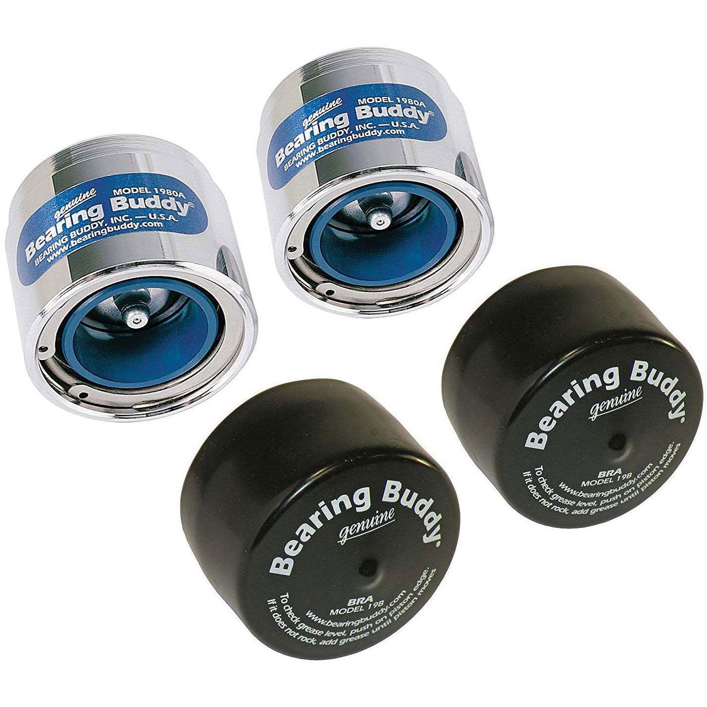 Bearing Buddy Chrome Trailer Wheel Bearing Protector | 2 Pack