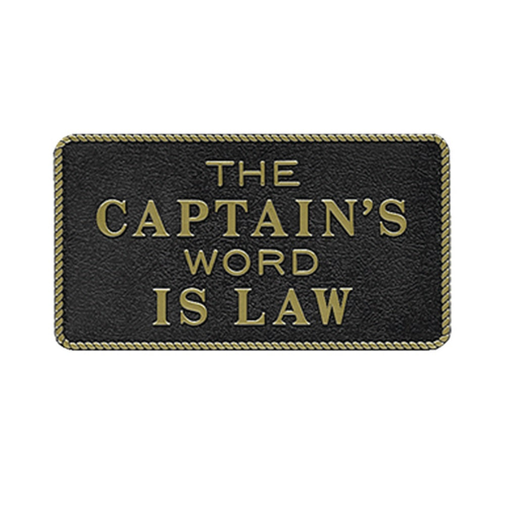 Bernard Engraving Fun Plaque Captian's Word