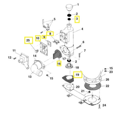 Groco, HF Regular Toilet Repair Kit