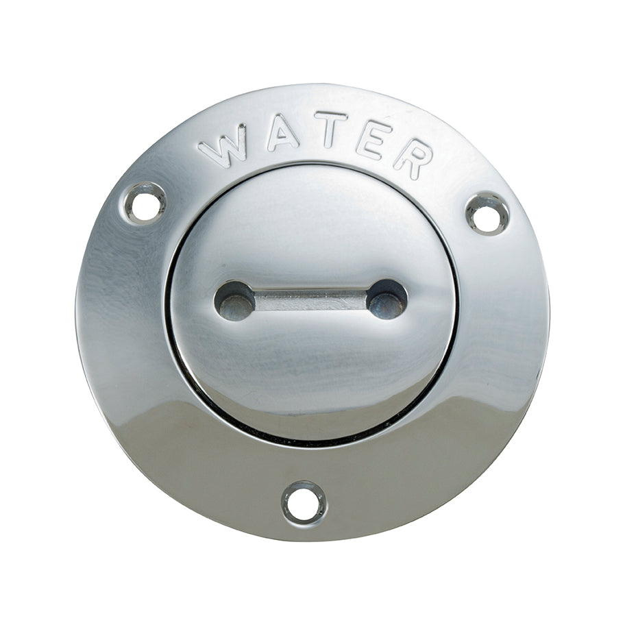 1-1/2" Water Deck Fill Plate, Chrome Plated Bronze