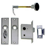 Perko Mortise Latch Set, Reversible Bevel, Turn Button Lock
