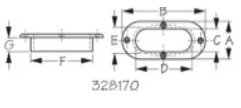 Stainless Hawse Pipe, 9-1/4 in.x 5-1/4 in.