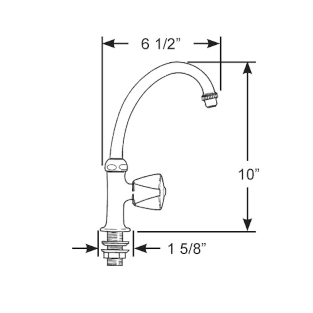 Scandvik, Tap With Swivel J Shaped Spout