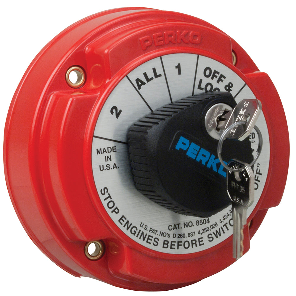 Perko Battery Selector Switches, Medium Duty, with Key Lock and AFD 8504