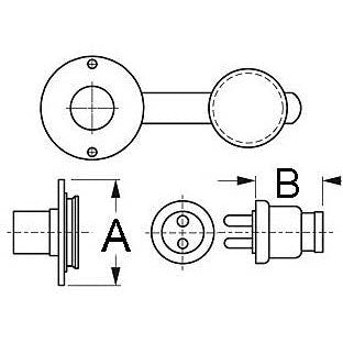 Sea-Dog, Polarized Electrical Outlet, Complete