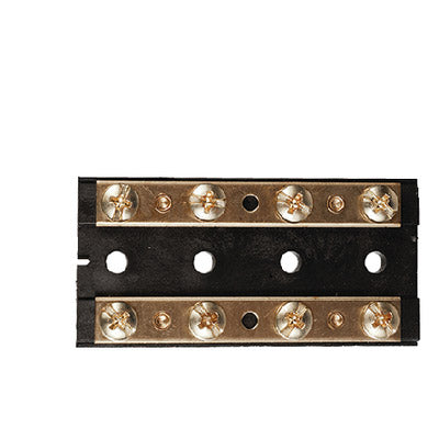 4 Gang Terminal Block w/ 2 Buss Bars