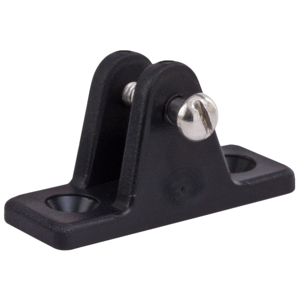 Nylon Angled Deck Hinge Black Pair