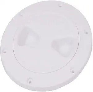 6 in. Screw Out Deck Plate White