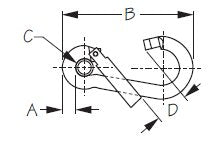 Sea-Dog, Carabiner, Snap Hook Offset Gate with Eye Insert, 4-3/4"