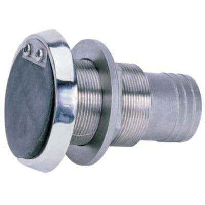 2-1/2" Stainless Steel Exhaust Thru Hull w/ Flap