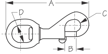 Sea-Dog, Swivel Eye Bolt Snap