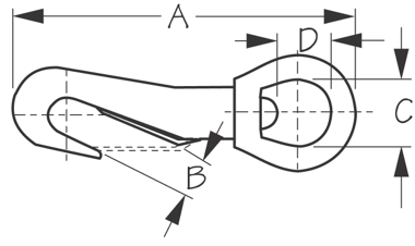 Sea-Dog, Swivel Eye Baby Snap (2 Per Pack)