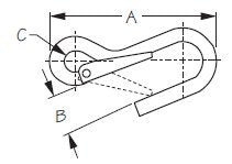 Sea-Dog, Spring Hook, Carabiner, 4-1/16"