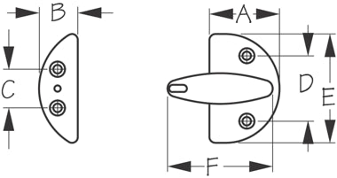 2 in. Stainless Steel 304 Door Button