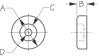 Sea-Dog, Windshield / Door Bumper Pad, Black (2 Per Pack)