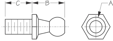 Sea-Dog, Gas Lift Ball Stud 10mm