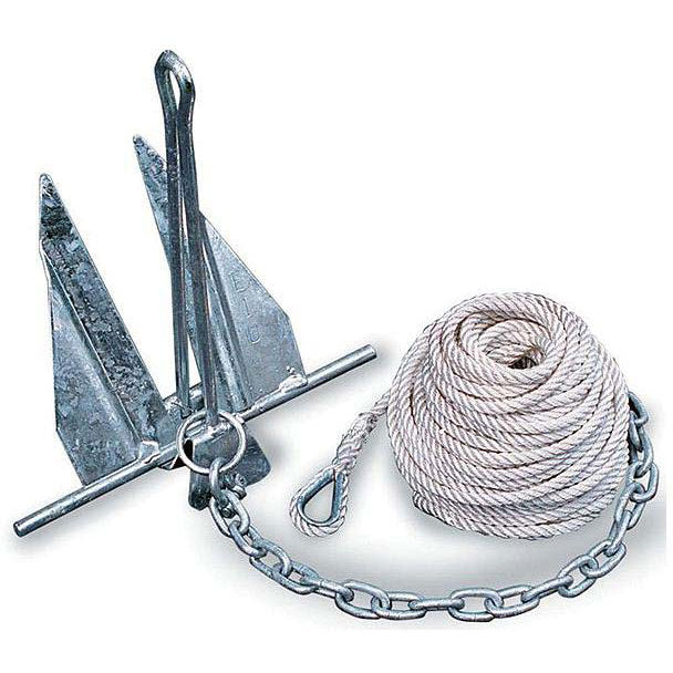 Tie Down Engineering Super Hooker Anchor Kit Includes Anchor, Anchor Line, Chain and (2) Shackles