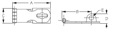 Sea-Dog, Swivel Hasp, 2-11/16"