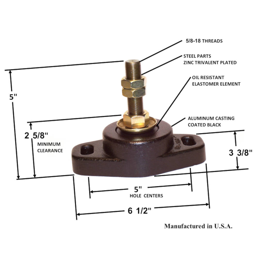 Engine Mount, Dual-Flex DF-237-M3, Bushings, Inc.
