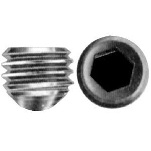 Sea-Dog, Set Screws, Stainless, 1/4" -28 x 3/16" Cone Point Hex Drive, (10 Per Pack)