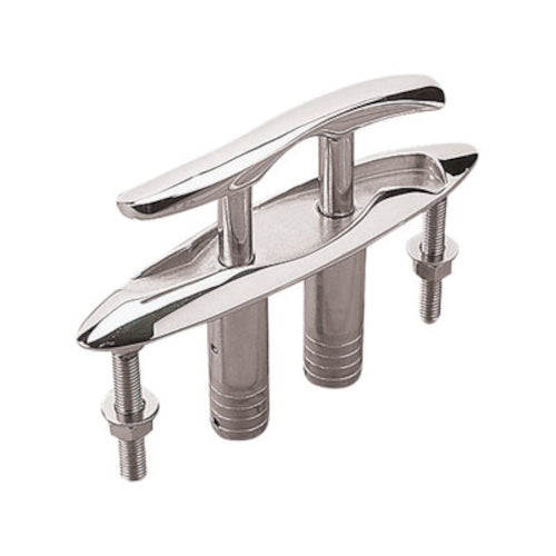 Pull-Up Cleat, S-Style, Stainless, Stud Mount, 4-1/2", No Backing Plate