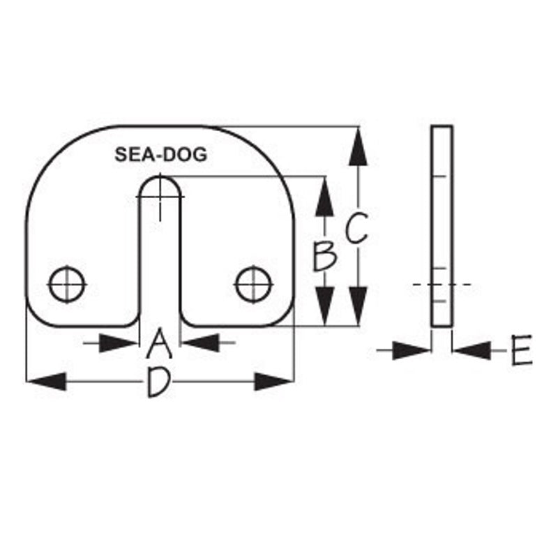Sea-Dog Stainless Chain Gripper Plate