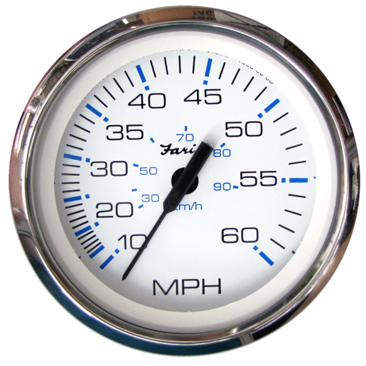 Chesapeake Series, White 4" Speedometer, 60 mph