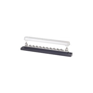 Blue Sea Systems, 150 Amp Common BusBar, 20 Gang, 8-32 Screw Terminals, with Cover