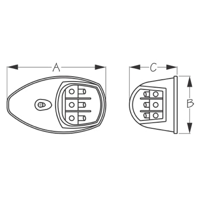 Sea-Dog 400070-1 LED Side Light, Side Mount, Stainless, Display Pack