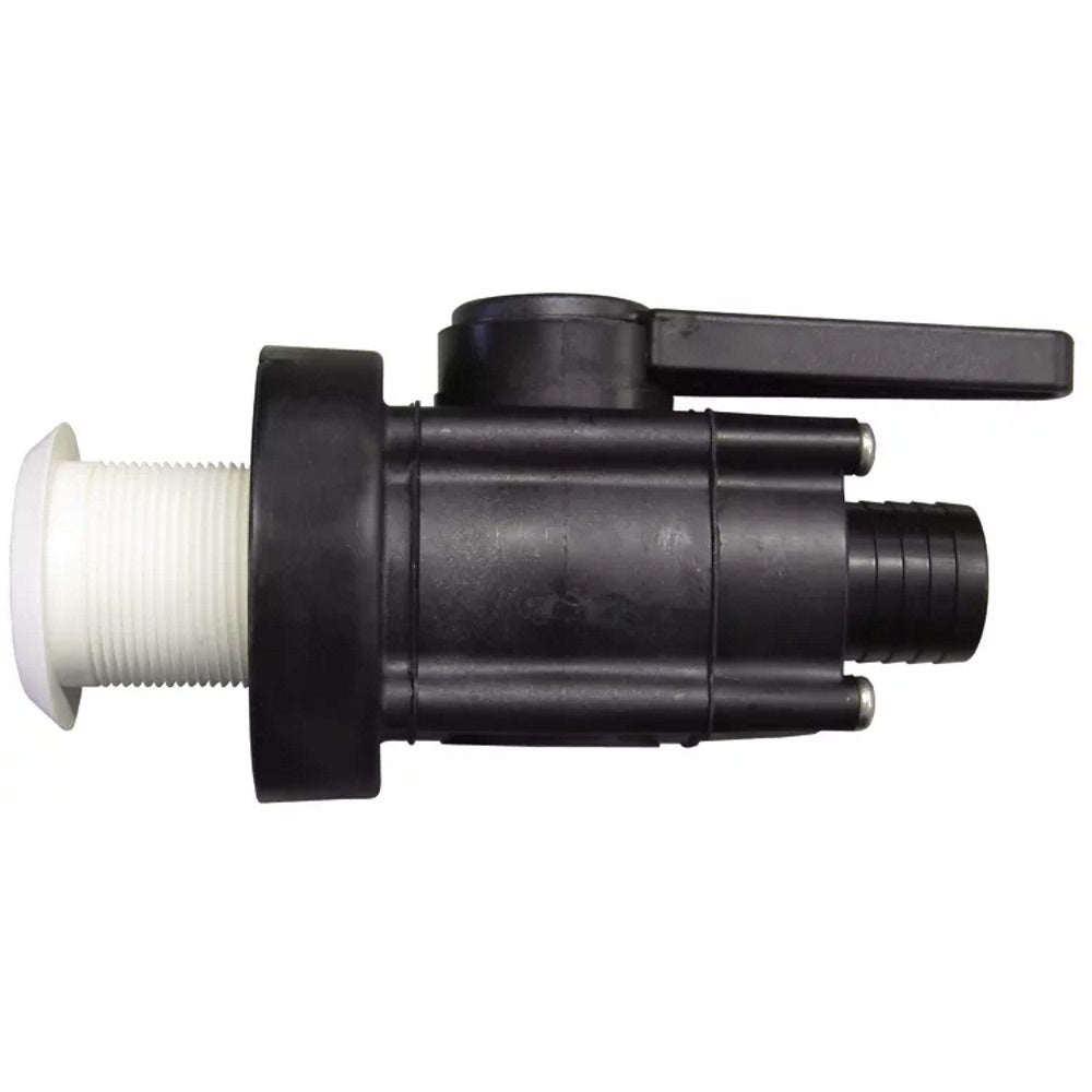 Valve and Thru-Hull, 3/4" Hose Barb, Mushroom Thru-Hull
