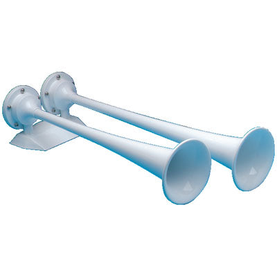 Mini Dual Trumpet Horn White