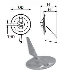Yamaha Anode, Skeg, Zinc, CM6J94537101Z
