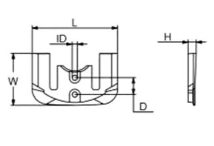 MerCruiser Aluminum Cavitation Plate Anode, CM821630C2A