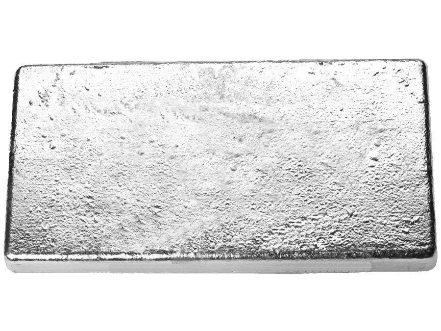 12" L x 6" W x 0.5" H Zinc Rectangular Hull Plate Anode W/O Straps, CMP05612Z