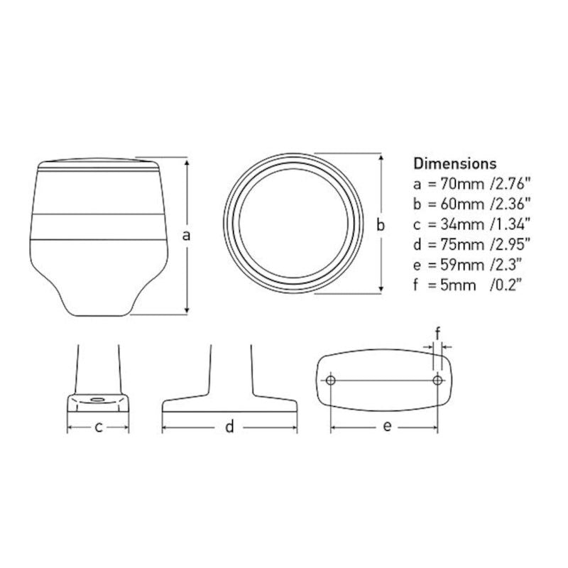 Hella All Round Fixed Mount 4" Light