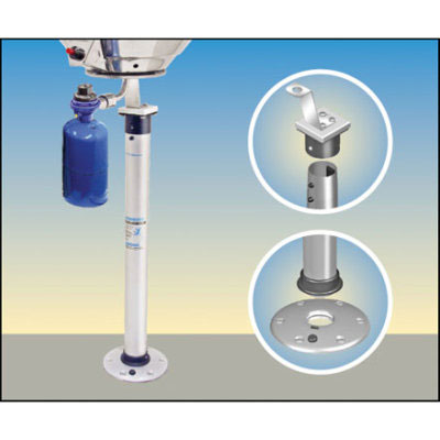 Magma, 28" Double Locking Stow-able Pedestal Mount for Marine Kettles