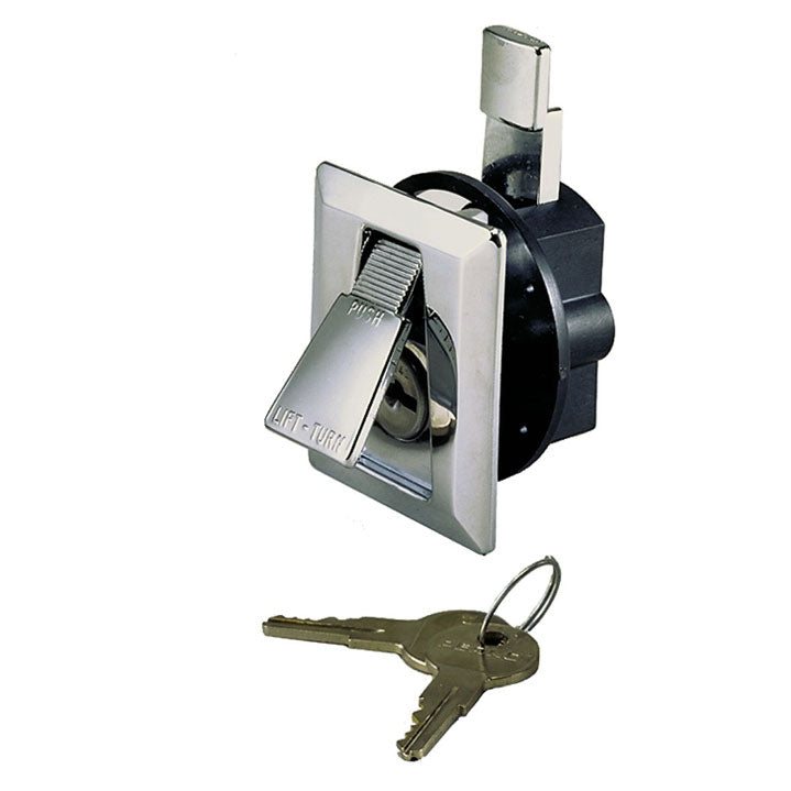 Flush Mount Keyed Locking Door or Cabinet Latch