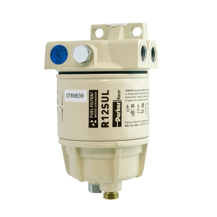 120RMAM30 Diesel Fuel Filter, Metal Bowl, Spin-On Element, 30 Micron