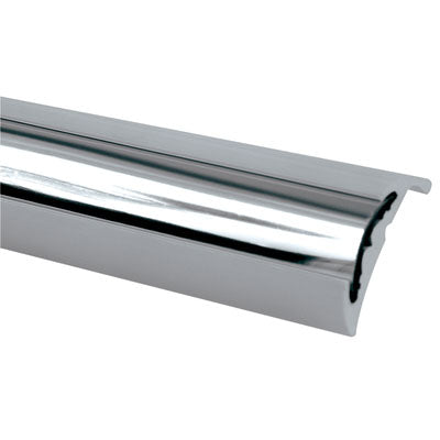 Semi-Rigid Vinyl Rub Rail Kit with Flex Chrome Insert, 1-5/8" x 3/4", 70 Feet