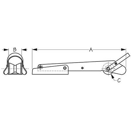 Stainless Pivoting Roller, Medium