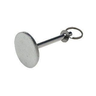 Hatch Cover Pull, 1-1/4" Dia. knob, 2" X 3/16" Shank, Stainless Steel