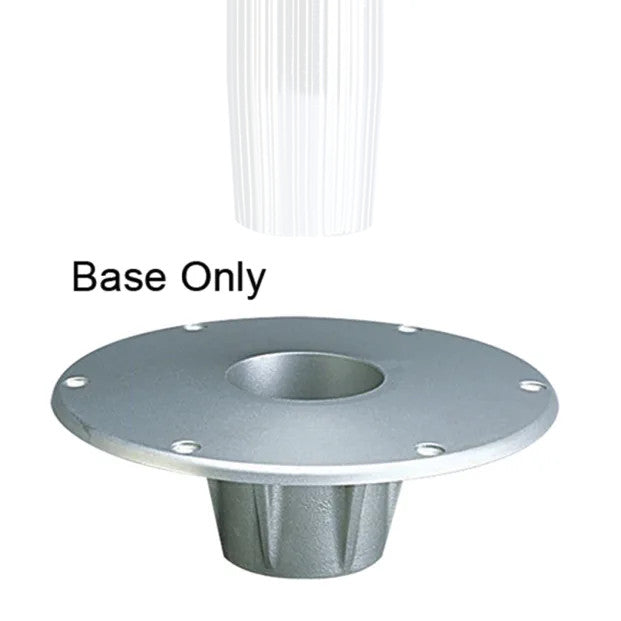Flush Mount 9.25" Diameter Pedestal Base, Satin, 75355S (Base Only)(for 2-7/8" Dia. Stanchions)