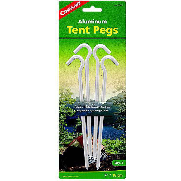 Coghlans Aluminum Tent Pegs, 4/pk