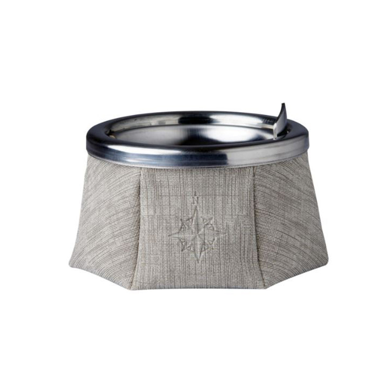 Stone Colored Premium Windproof Ashtray with Stainless Steel Guard