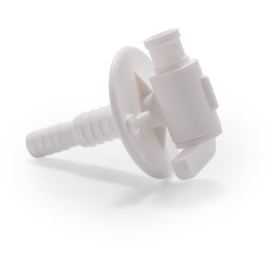 Camco RV Drain Valve 3/8" or 1/2" Barb with Flange