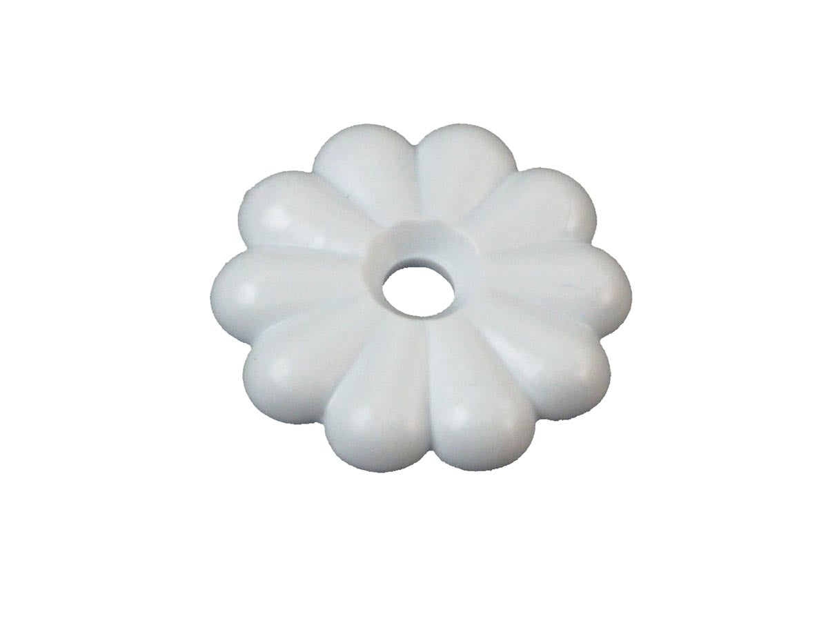 Rosette Washers - White with #6 screws