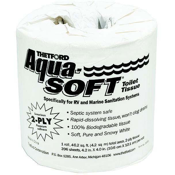 Thetford 24033 2-Ply Rapid-Dissolve Aqua-Soft Toilet Tissue-Toilet Paper, 48 Rolls/case