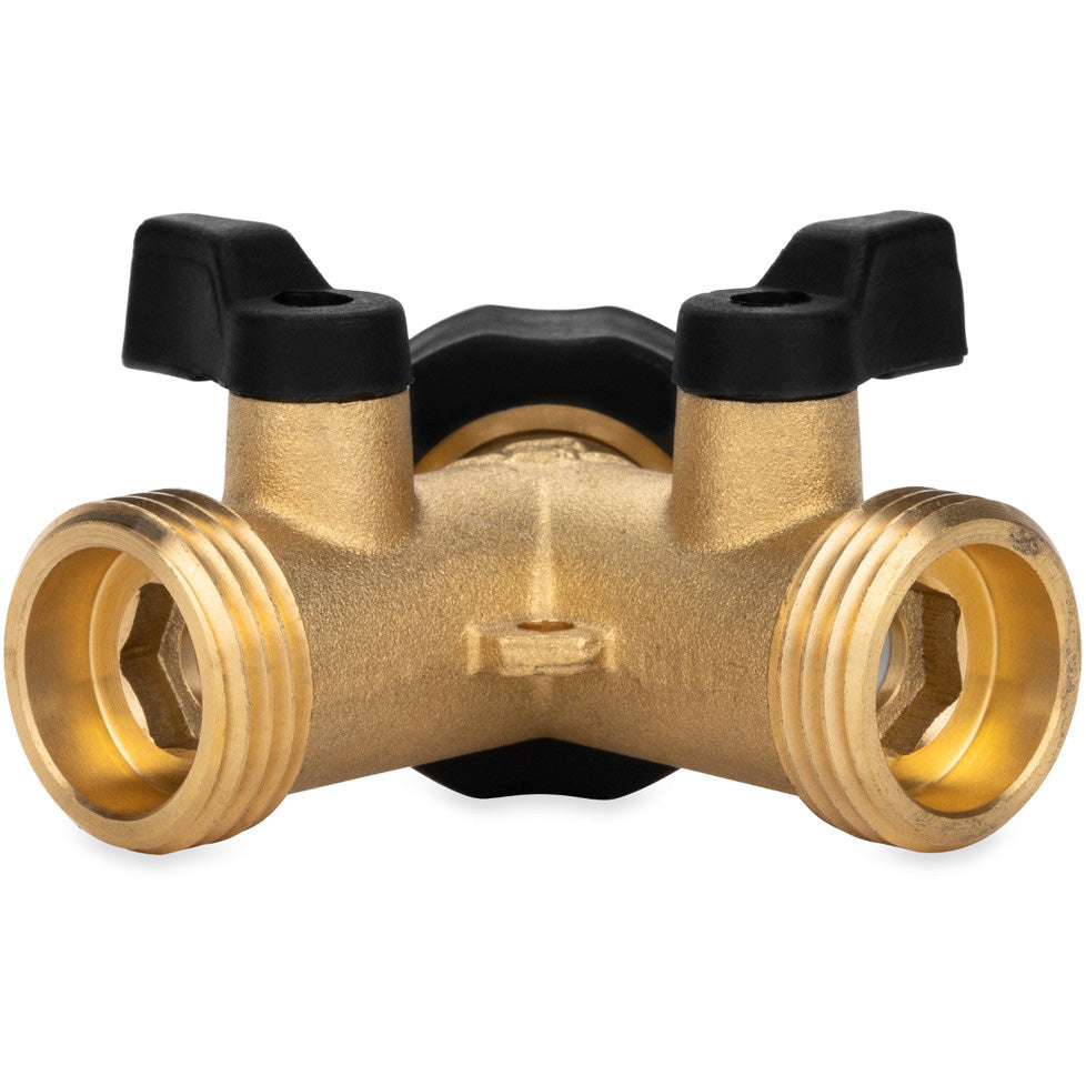 Camco Fresh Double Water Hose Y-Valve, Brass (E/F)