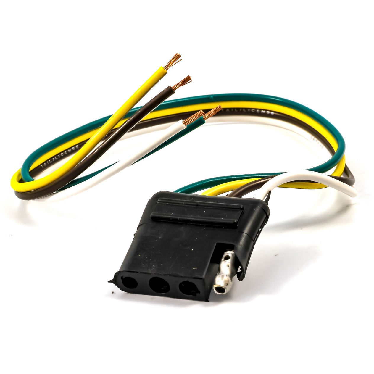 Camco Trailer Adapter, 4-Way Tow Vehicle End, (Female/Socket/Car End), 12" Pigtail